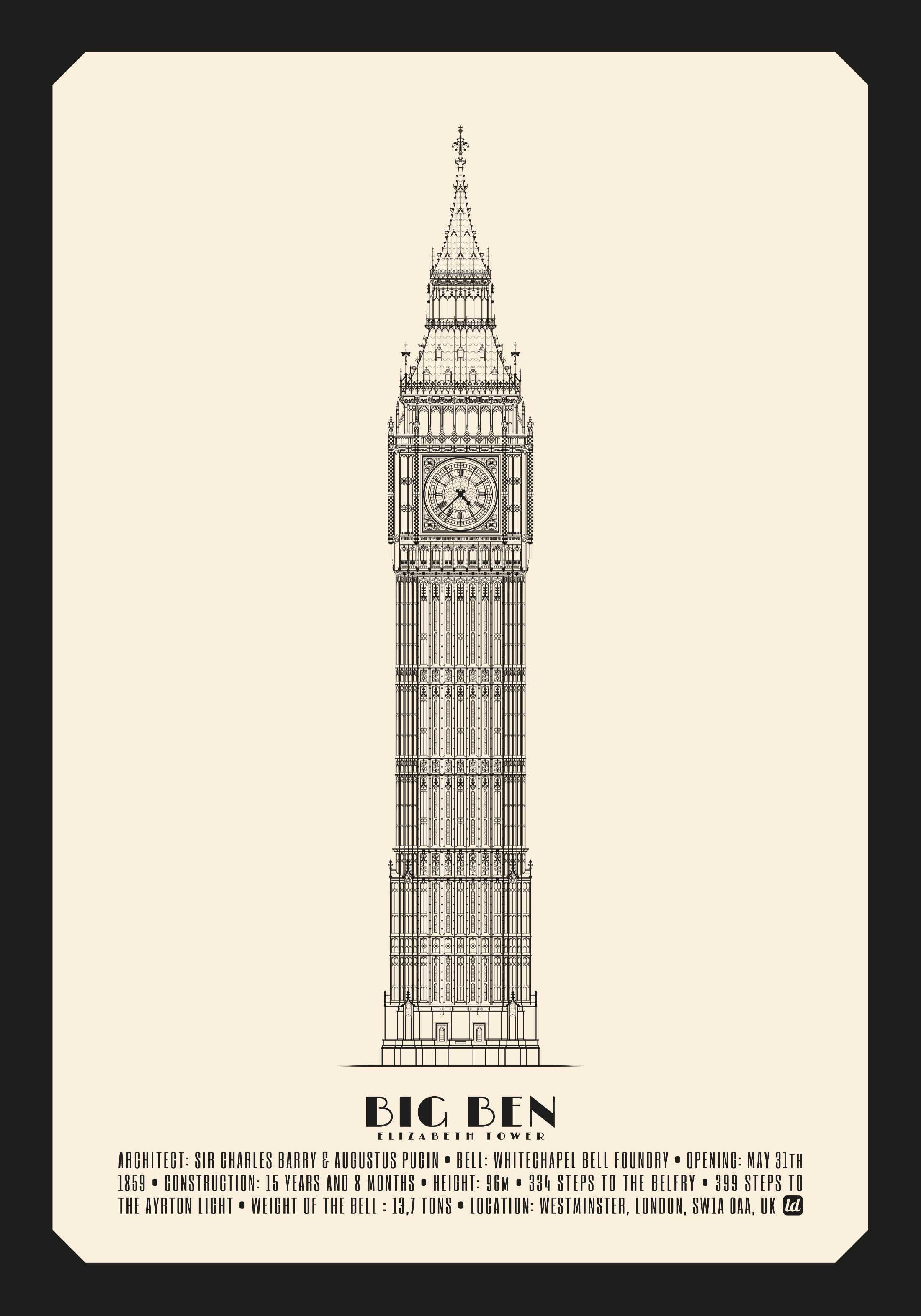 Big Ben / Architecture / Monument / Poster