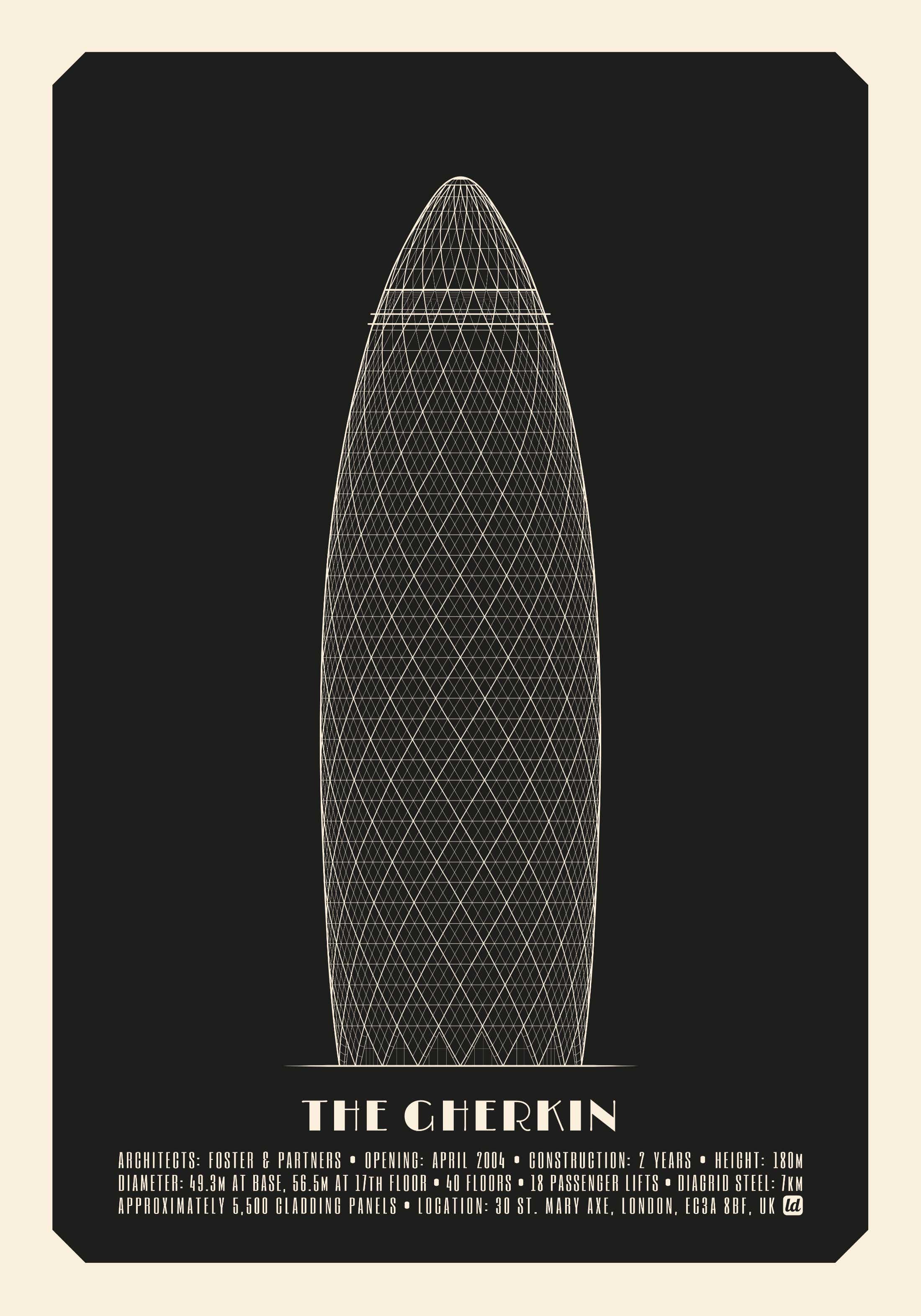 The Gherkin / Architecture / Monument / Poster